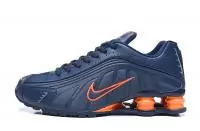 nike shox r4 hommes original deep blue orange